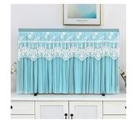 GSJNHY Fundas Protectoras para Televisores Lace Embroidery Wall Mounted TV Cover Tassel Chiffon Living Room Decoration LCD Protection No Need To Disassemble(Dark Grey,160x Height 96cm)