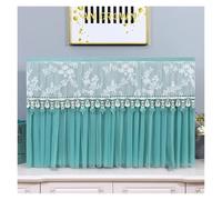 GSJNHY Fundas Protectoras para Televisores Lace Embroidery Wall Mounted TV Cover Tassel Chiffon Living Room Decoration LCD Protection No Need To Disassemble(Orange,110x Height 63cm)