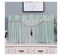 GSJNHY Fundas Protectoras para Televisores Lace Embroidery Wall Mounted TV Cover Tassel Chiffon Living Room Decoration LCD Protection No Need To Disassemble(Yellow,140x Height 83cm)