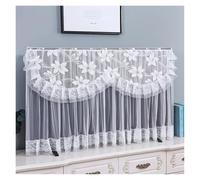GSJNHY Fundas Protectoras para Televisores Lace Embroidery Wall Mounted TV Cover Tassel Chiffon Living Room Decoration LCD Protection No Need To Disassemble(Brown,170x Height 103cm)