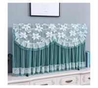 GSJNHY Fundas Protectoras para Televisores Lace Embroidery Wall Mounted TV Cover Tassel Chiffon Living Room Decoration LCD Protection No Need To Disassemble(Blue,170x Height 103cm)