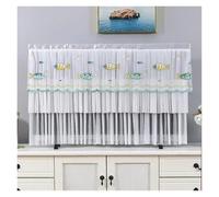 GSJNHY Fundas Protectoras para Televisores Lace TV Cover Desktop Wall Mounted LCD Turn On The Simple Hanging For Household Use Without Removing It(WHITE,130 x Height 85cm)
