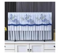 GSJNHY Fundas Protectoras para Televisores Lace TV Cover Desktop Wall Mounted LCD Turn On The Simple Hanging For Household Use Without Removing It(Deep green,195 x Height 120cm)