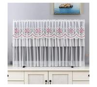 GSJNHY Fundas Protectoras para Televisores TV Cover Can Be Turned on Without Remove The Hanging Desktop Thin LCD Protective with Lace Simple(Color 09,145x83cm)