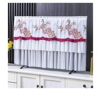 GSJNHY Fundas Protectoras para Televisores TV Cover Can Be Turned on Without Remove The Hanging Desktop Thin LCD Protective with Lace Simple(Color 02,109x63cm)