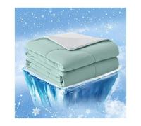 GSJNHY Manta Verano Cama One Cool Comforter, Double-Sided Cold Technology Fabric Cool Blanket For Night Sweats and Hot Sleepers(Green,Queen)