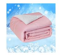 GSJNHY Manta Verano Cama One Cool Comforter, Double-Sided Cold Technology Fabric Cool Blanket For Night Sweats and Hot Sleepers(Pink,Queen)