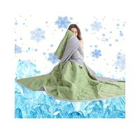 GSJNHY Manta Verano Cama Summer Bed Cooling Blanket Silk Air Conditioner Quilt Is Soft, Breathable, Light, Heat Absorbing, Solid Color Pattern Quilt(Fruit Green,150x200 cm)