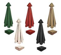 GSKDZG 270cm 300cm Toldo De Repuesto Para Sombrilla 6 Varillas 8 Varillas Toldo De Recambio Tela De Recambio Para Exteriores Jardín Patio Terraza Cubierta De Sombrilla(Beige,3.0m/10ft (8 Ribs))