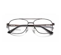 GSKDZG Gafas De Lectura Bifocal Fotocromáticas Hombre, Gafas De Sol Aviador Gafas Presbicia Gran Marco Moda Lectores Progresivas(Brown,+3.0)
