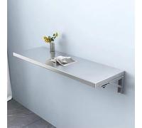 GSKDZG Mesa Plegable De Acero Inoxidable, Mesa Plegable De Pared para Espacios Pequeños, Escritorio Flotante con Soportes, Mesas De Comedor De Cocina(150x40cm)