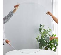 GSKDZG Tablero De Mesa Redondo De Repuesto De Vidrio Templado Protector De Mesa Transparente 28cm-100cm, para Mesas De Comedor Cocina Jardín(460mm (18in))