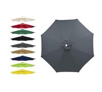 GSKFXJ 2.0m 3.0m Cubierta De Repuesto para Sombrilla De Patio 2.5m Fundas De Sombrilla De Repuesto, 6/8 Varillas Toldo De Repuesto para Parasol De Jardín, Playa, Piscina(Gray,3.0m/10ft-8Ribs)