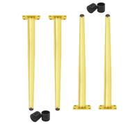 GSKFXJ 20 45 60cm Patas De Muebles De Metalica, 4 Piezas, Patas De Repuesto Cónicas Rectas, Patas De Muebles Inclinado para Mesa De Café,Silla,Gabinetes(Gold,50cm/20in)
