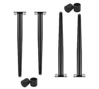 GSKFXJ 20 45 60cm Patas De Muebles De Metalica, 4 Piezas, Patas De Repuesto Cónicas Rectas, Patas De Muebles Inclinado para Mesa De Café,Silla,Gabinetes(Black,50cm/20in)