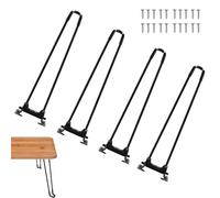 GSKFXJ 4 Patas De Mesa Plegables para Mesa De Camping, Pies Escritorio Plegable De Bricolaje Portátil, Patas De Muebles para Silla/Mesa De Centro/Escritorio(42cm/16.5in)