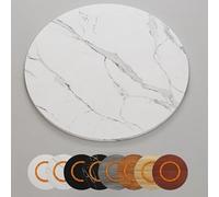 GSKFXJ 50cm 60cm 80cm Mesa Giratoria De Comedor Grande Plato Giratorio De Madera Lazy Susan, Bandeja Giratoria para Cocina, Grueso Y Duradero(Marble,60cm/24in)