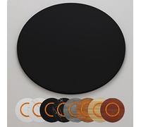 GSKFXJ 50cm 60cm 80cm Mesa Giratoria De Comedor Grande Plato Giratorio De Madera Lazy Susan, Bandeja Giratoria para Cocina, Grueso Y Duradero(Black,60cm/24in)