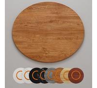 GSKFXJ 50cm 60cm 80cm Mesa Giratoria De Comedor Grande Plato Giratorio De Madera Lazy Susan, Bandeja Giratoria para Cocina, Grueso Y Duradero(Golden Oak,85cm/33in)
