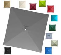 GSKFXJ Cuadrada Toldo De Repuesto para Sombrilla 2.5x2.5m 3.0x3.0m 2x2m Cubierta De Recambio para Sombrilla, 4/8 Varillas Tela De Parasol para Jardín, Patio, Playa(Gray,2.7x2.7m/8.8ftx8.8ft)