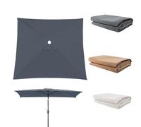 GSKFXJ Cubierta De Repuesto para Sombrilla Cuadrada 2x2m 3.0x3.0m Toldo De Repuesto para Sombrilla Terrazas, Tela De Recambio para Parasol Exteriores(Gray,2x2m/6.5ftx6.5ft)