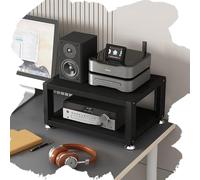 GSKFXJ Estante De Audio, Estanteria Equipo De Música 2 3 4 5 Capas, Gabinete De Audio HiFi Multicapa, Estanteria Audio HiFi, Estante Esquinero(Black,3Tier-L45cm)