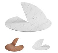 GSKFXJ Grande Mesa De Madera De Comedor Plegable, 120 140 150cm Tablero De Mesa Redonda, Superficie De Mesas Plegable para El Hogar, Cocina(White,120cm/47in)