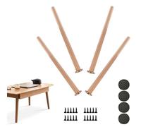 GSKFXJ Juego De 4 Patas De Muebles De Madera 20 40 60cm Patas para Mesa De Café Cónicas, Pies De Escritorio Repuesto Inclinado para Somier Sillas Sofás(25cm/10in)
