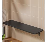 GSKFXJ Mesa De Cocina Plegable De Montada En La Pared, Mesa De Pared Abatible para Pequeño Espacio, Escritorio Flotante De Madera, Fácil De Instalar(Black,60x40cm/24x16in)
