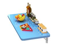 GSKFXJ Mesa Plegable Montada En La Pared, Escritorio Abatible Colgante para Pequeño Espacio, Mesa De Cocina Abatible Flotante para Ahorro De Espacio(Blue,120x30cm/47x12in)