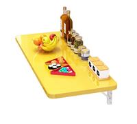 GSKFXJ Mesa Plegable Montada En La Pared, Escritorio Abatible Colgante para Pequeño Espacio, Mesa De Cocina Abatible Flotante para Ahorro De Espacio(Yellow,80x50cm/31.5x20in)
