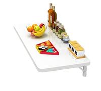 GSKFXJ Mesa Plegable Montada En La Pared, Escritorio Abatible Colgante para Pequeño Espacio, Mesa De Cocina Abatible Flotante para Ahorro De Espacio(White,50x30cm/20x12in)