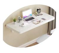 GSKFXJ Mesas De Comedor Plegables De Pared, Mesa Abatible De Pared De Madera, Escritorio De Flotante para Espacios Pequeños, Fácil De Instalar(White,70x30cm/27.5x12in)