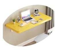 GSKFXJ Mesas De Comedor Plegables De Pared, Mesa Abatible De Pared De Madera, Escritorio De Flotante para Espacios Pequeños, Fácil De Instalar(Yellow,70x40cm/27.5x16in)