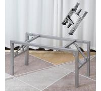 GSKFXJ Patas De Mesa Plegables, 72x39x68cm Patas De Muebles Telescópica De Metalica, Pies De Soporte Repuesto para Camping Comedor Escritorio(Silver,50x36x45cm)