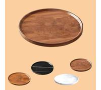 GSKFXJ Redondo Tablero De Mesa De Madera 40cm 50cm 60cm Lisa Superficie De Mesa para Mesas De Comedor, Tablero De Repuesto para Mesas De Café(Walnut Grain,50cm/20in)