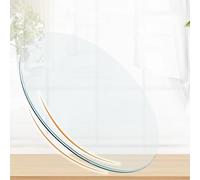GSKFXJ Superficie De Mesa Cristal Redonda, 30 45 55 65cm Tablero De Cristal para Mesas Espesor 6mm, Tapa De Mesa De Vidrio Transparente(80CM(31.5in))