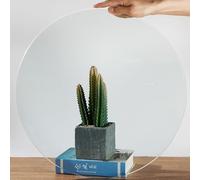 GSKFXJ Tablero De Cristal para Mesa, 28 30 35 50cm Superficie De Mesa De Vidrio Redondo, Placa De Repuesto Robusto Espesor 8mm, Fácil De Limpiar(80CM(31.5in))