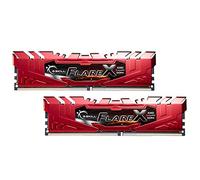 Gskill F4-2400C16D-32GFXR - Memoria RAM FlareX DDR4 de 32 GB (2 módulos de 16 GB), Color Rojo