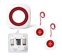 gsm Smart Inalámbrica Buscapersonas Botón de Llamada SOS Alarma Sistema de Emergencia Llamada de Enfermera Beeper para Asistente Pacientes Personas Mayores y Discapacidades