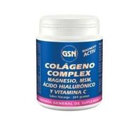 GSN | Colágeno Complex | Protección y Flexibilidad Articular | Fortalecimiento y Cuidado Piel, Huesos y Articulaciones | Colágeno con MSM, Magnesio, Vitamina C y Ácido Hialurónico | Naranja | 364grs.