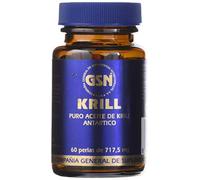 GSN | Krill | Puro Aceite de Krill Antártico Rico en EPA/DHA | Bienestar Cardiovascular | Propiedades Antioxidantes | Control Salud Cardiovascular | Elasticidad Membranas Celulares | 60 perlas