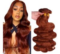 Gsoroel 24 26 28 Inch Body Wave Peluca Niña Bundles Human Hiar Unprocessed Brazilian Virgin Human Hair Extensions #33 Reddish Brown Cabello Humano Bundle With Minimal Shedding For Women