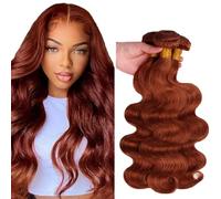 Gsoroel 26 28 30 Inch Body Wave Peluca Niña Bundles Human Hiar Unprocessed Brazilian Virgin Human Hair Extensions #33 Reddish Brown Cabello Humano Bundle With Minimal Shedding For Women