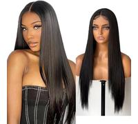 Gsoroel Human Hair Wig 13x4 Lace Front Wig Straight Glueless Swiss Lace Peluca Rumi Niña 1B Natural Black 150% Density Brazilian Virgin Cabello Humano 20 Inch