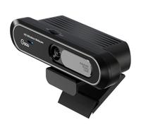 Gsou Cámara web inalámbrica 1080P Full HD con cubierta de privacidad eléctrica automática, cámara de computadora inalámbrica recargable de 2.4 G con anillo de enfoque manual, duración de la batería de