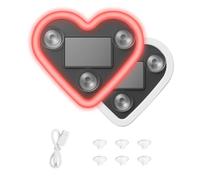 GSOWO Iluminación ambiental para coche, luces solares LED de neón, [5 modos de iluminación y sensor de vibración], luces solares inalámbricas para interior de coche, dormitorio, fiestas (rojo, 2