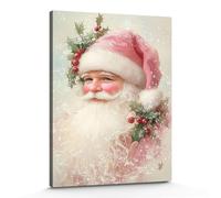 GSPQAZ VINTAGE Santa Claus Arte de pared de Navidad - Estampado de lona de decoracin navidea festiva para casa u oficina 12x18 pulgadas INDREVA