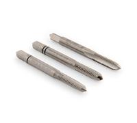 GSR Juego de machos de roscar profesionales M6, HSSG, 3 piezas, rectificado, precortador, cortador central y cortador final, cortador de roscar M6, rosca métrica fina