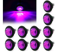 GSRECY Luz LED redonda sellada de 3/4", indicadores de marcador lateral delantero y trasero, luz de marcador de separación impermeable tipo bala 12V para coche, camión, barcos, camiones, autobuses